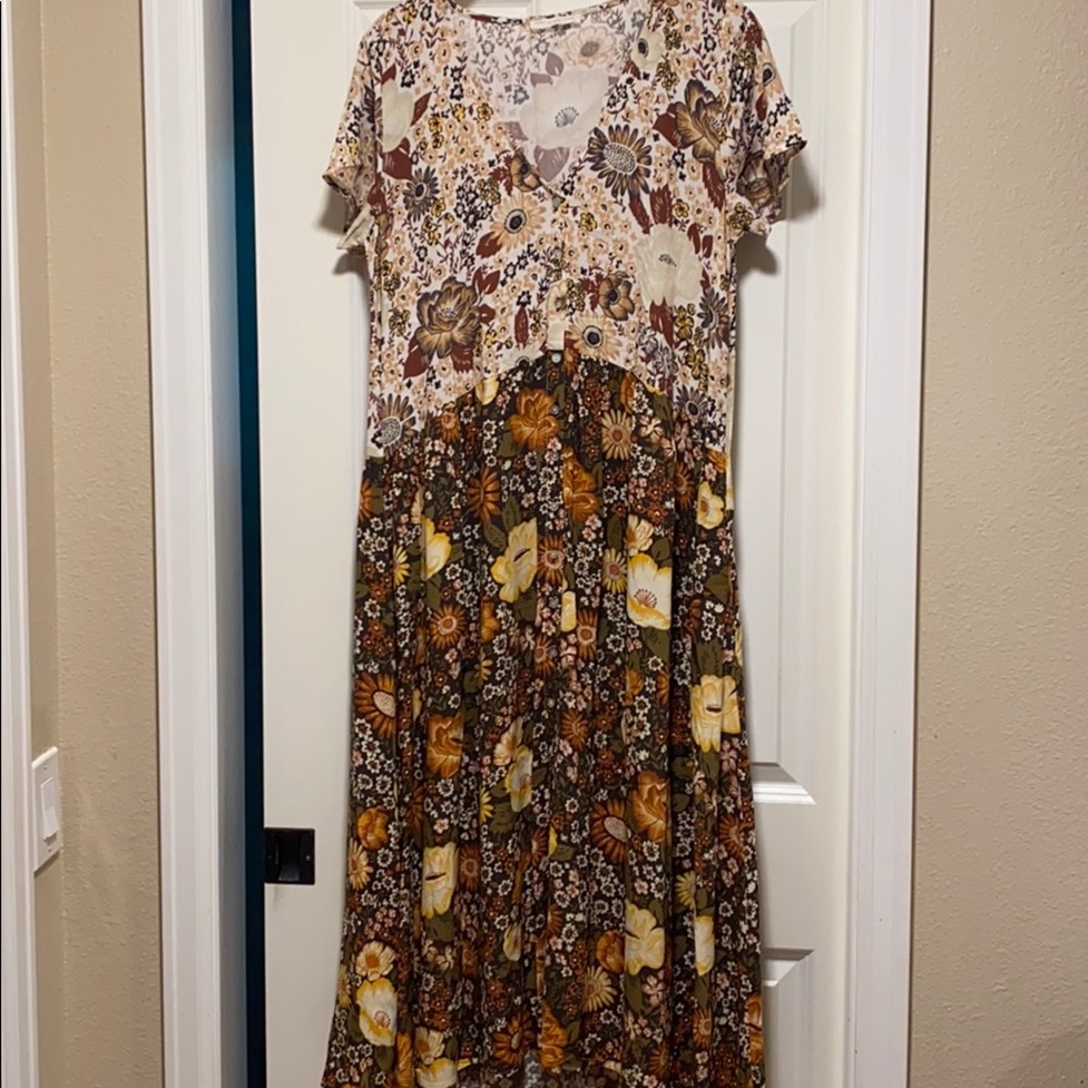 SWAP Spell Desert Daisy Babydoll Midi Dress XL